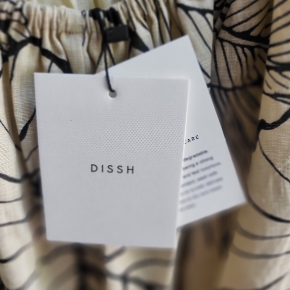 DISSH Malta Black Palm Linen Halter Dress - Picture 8 of 10